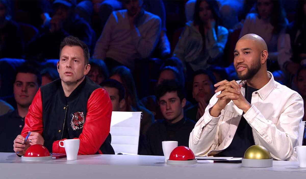Hollands Got Talent juryleden Dan Karaty en Edson da Graca.